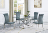 Orleans Furniture - Coaster - Beaufort 5-piece Rectangular Dining Set Chrome and Grey - 109451-S5